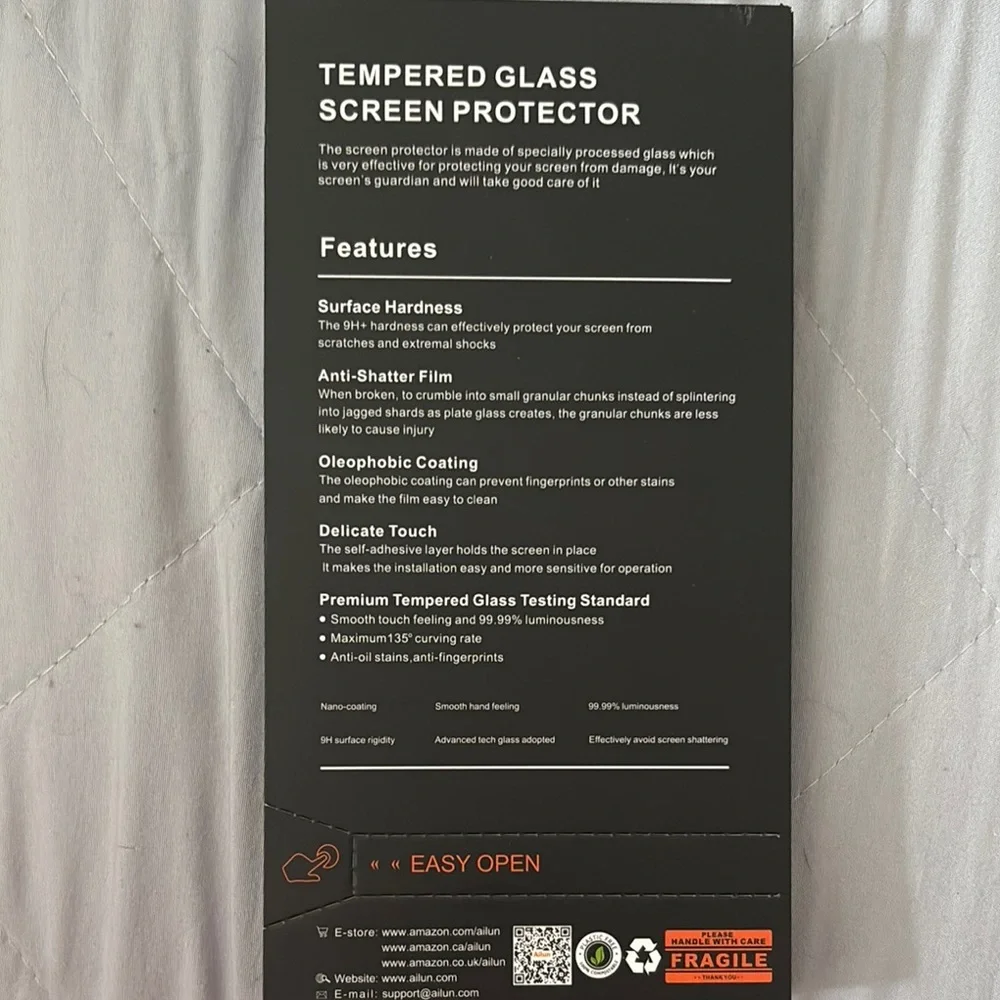 Ailun Glass Screen Protector with Camera Lens Covers